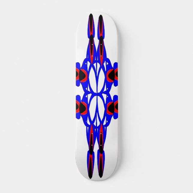 Abstract Flowers and arrows Skateboard (Front)