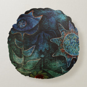 Abstract Flowers At Night Cushions