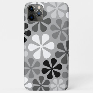 Abstract Flowers Black White Grey Case-Mate iPhone Case