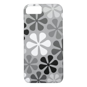Abstract Flowers Black White Grey Case-Mate iPhone Case