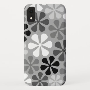Abstract Flowers Black White Grey Case-Mate iPhone Case
