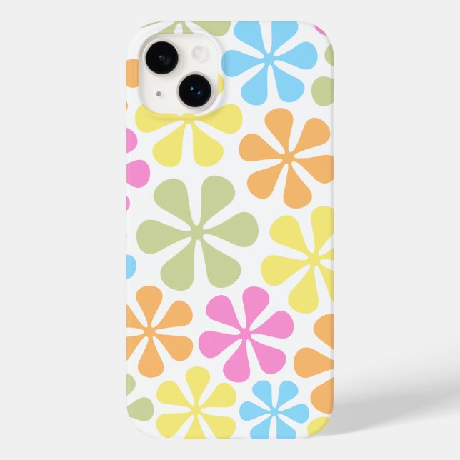 Abstract Flowers Bright Colour Mix Case-Mate iPhone Case (Back)