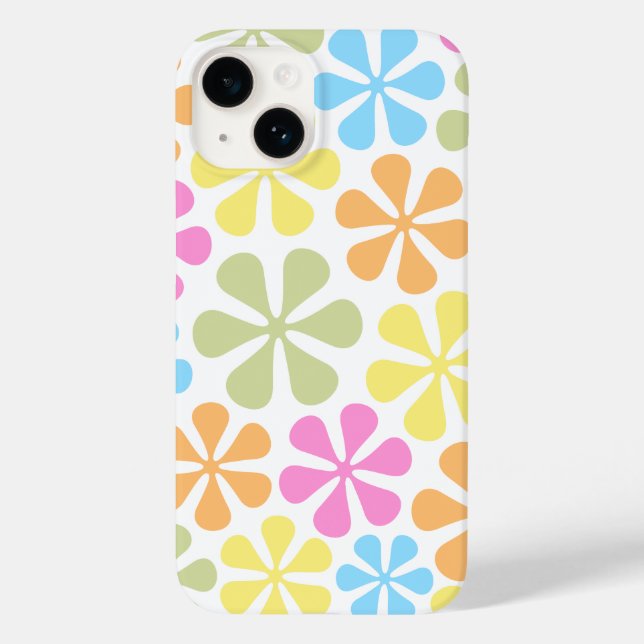 Abstract Flowers Bright Colour Mix Case-Mate iPhone Case (Back)