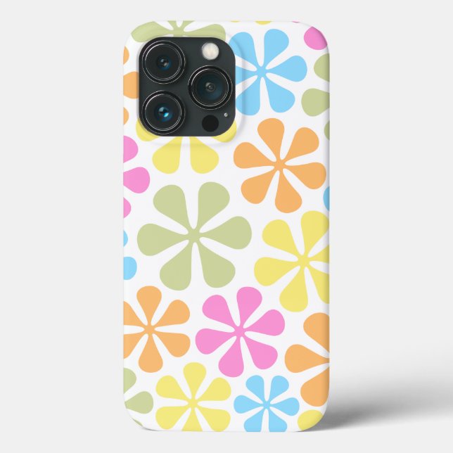 Abstract Flowers Bright Colour Mix Case-Mate iPhone Case (Back)