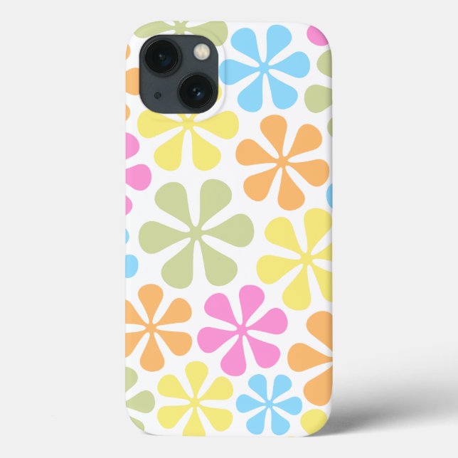 Abstract Flowers Bright Colour Mix Case-Mate iPhone Case (Back)