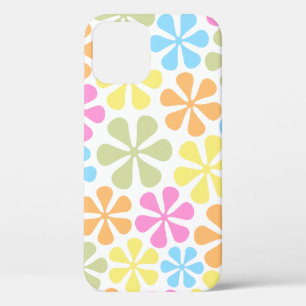 Abstract Flowers Bright Colour Mix iPhone 12 Pro Case
