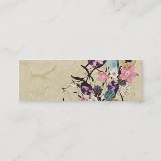 Abstract flowers Business Card (Front)