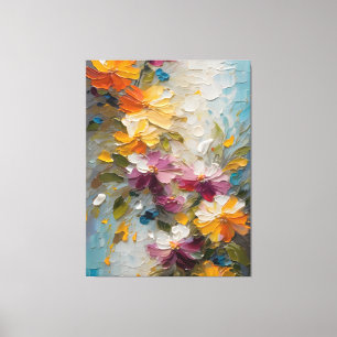 Abstract Flowers Canvas Print