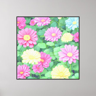Abstract Flowers Canvas Print
