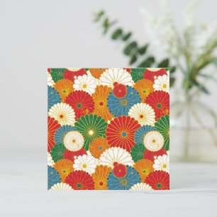 Abstract Flowers  Card