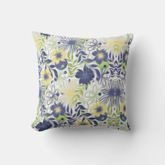 Abstract Flowers Cushion