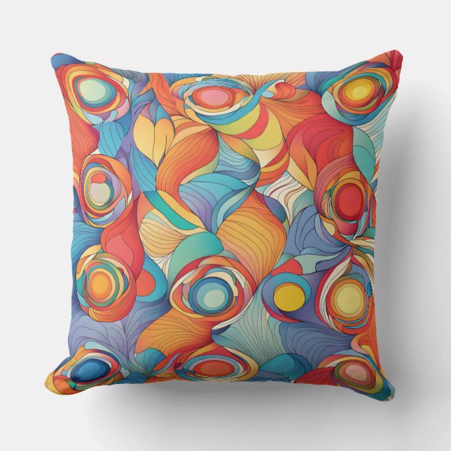 Abstract Flowers Cushion (Front)