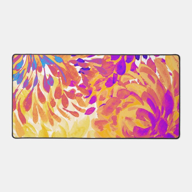 Abstract flowers  desk mat (Front)