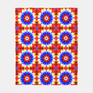 Abstract Flowers Fleece Blanket