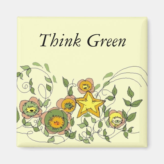 Abstract Flowers Magnet (Front)