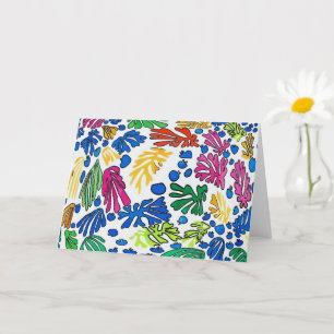 Abstract Flowers, Matisse Style Card