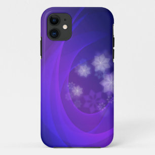 Abstract Flowers On Folded Indigo Background Case-Mate iPhone Case
