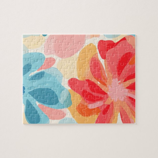  Abstract flowers painting Jigsaw Puzzle (Horizontal)