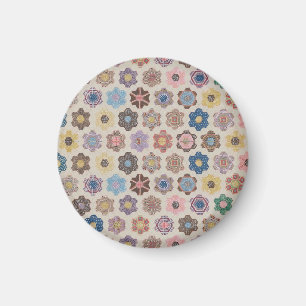 Abstract Flowers Pattern Magnet