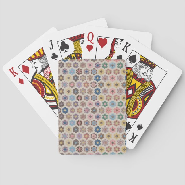 Abstract Flowers Pattern Playing Cards (Back)