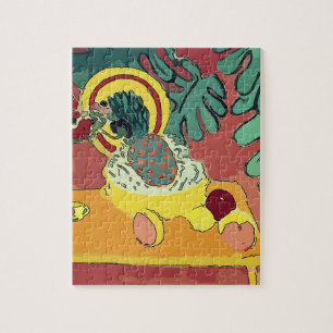 Abstract Flowers & Pineapple Jigsaw Puzzle