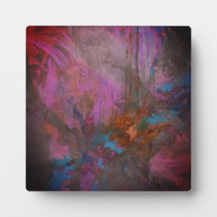 Abstract flowers plaque