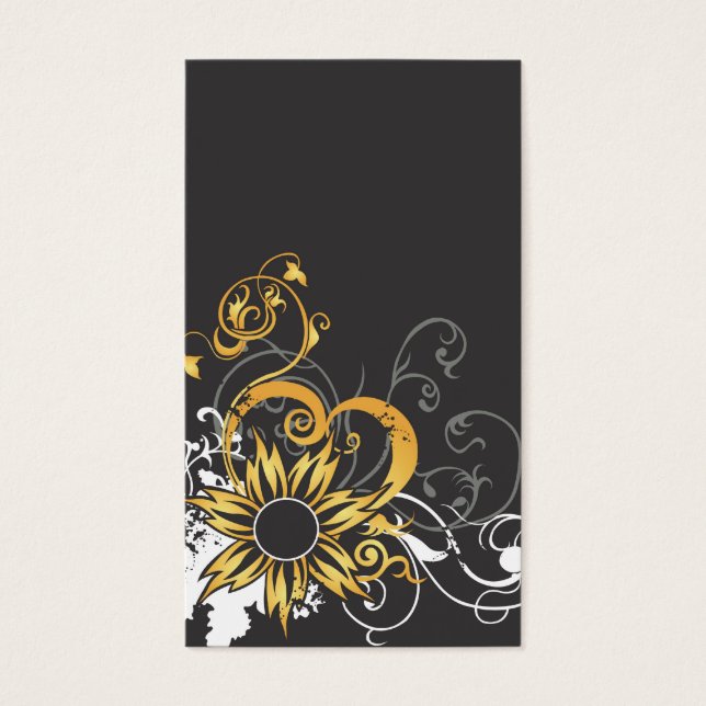 Abstract flowers Profile Card (Front)