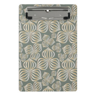 abstract flowers seamless golden grey + your ideas mini clipboard