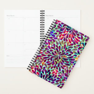 Abstract Flowers Seamless Pattern Planner