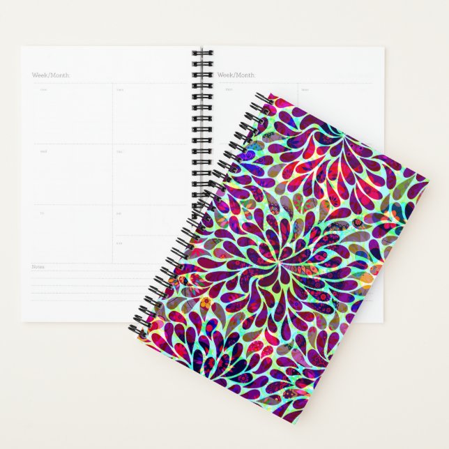 Abstract Flowers Seamless Pattern Planner (Display)