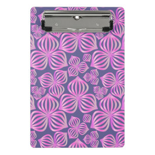 abstract flowers seamless pink blue + your ideas mini clipboard