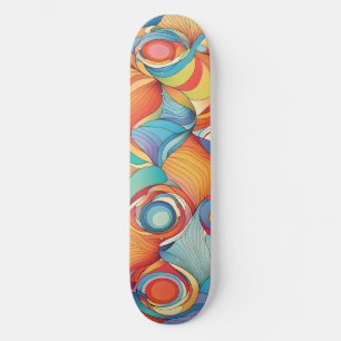 Abstract Flowers Skateboard