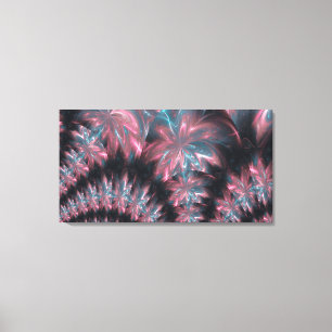 Abstract Flowers Symmetric Arrangement Canvas Print