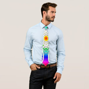 Abstract Flowers Tie