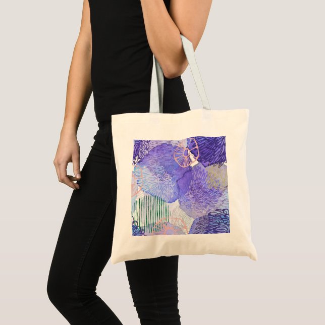 Abstract Flowers Tote Bag (Front (Product))