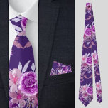 Abstract Flowers, Violet Tie<br><div class="desc">Abstract Flowers,  Violet.</div>