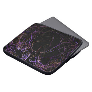 abstract flowing dark laptop sleeve
