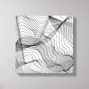 Abstract Flowing Lines Wall Art – Minimal Line Art