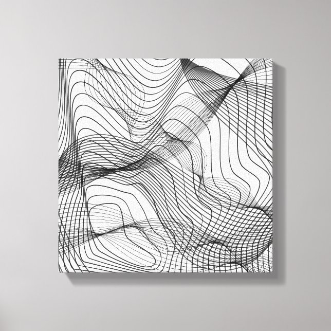 Abstract Flowing Lines Wall Art – Minimal Line Art (Front)