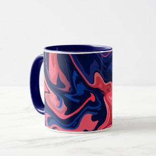 Abstract Flowing Patterns in Bold Colours Mug