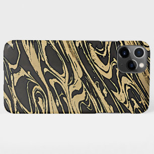 Abstract Fluid Art — Black Marble Effect iPhone 11Pro Max Case