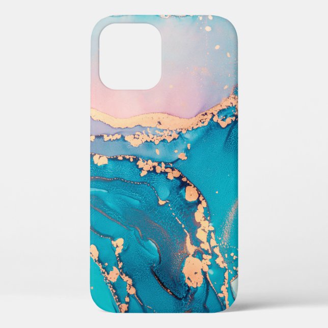 Abstract fluid art painting background in alcohol  Case-Mate iPhone case (Back)
