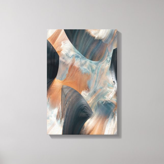Abstract Fluid Dreamscape Flow Art Canvas Print (Front)