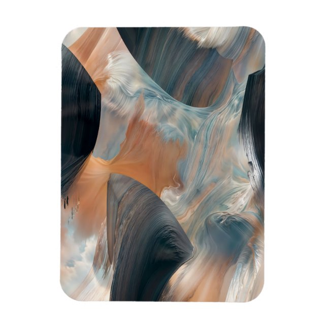 Abstract Fluid Dreamscape Flow Art Magnet (Vertical)