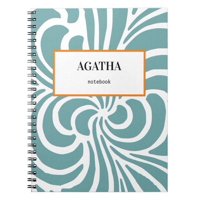 Abstract Fluid Nature Pattern Notebook (Front)