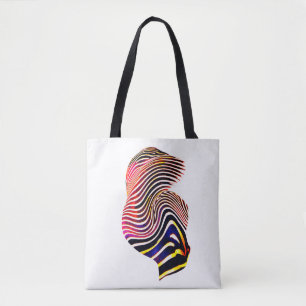 Abstract fluid tote bag