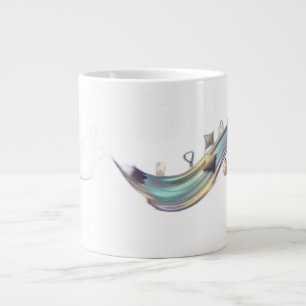 Abstract Fluid Wave Art Graphic T-Shirt Large Coffee Mug