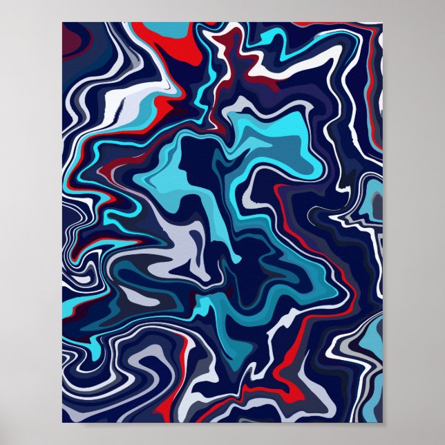 Abstract Fluid Wave Design Poster (Front)