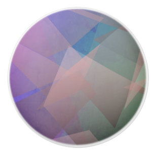 Abstract Flying Particles   Geometrical Shapes Ceramic Knob