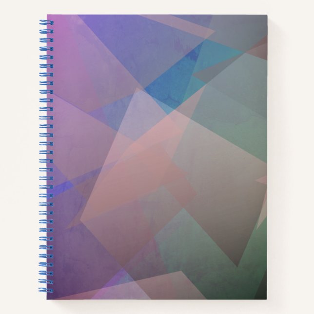 Abstract Flying Particles | Geometrical Shapes Notebook (Front)